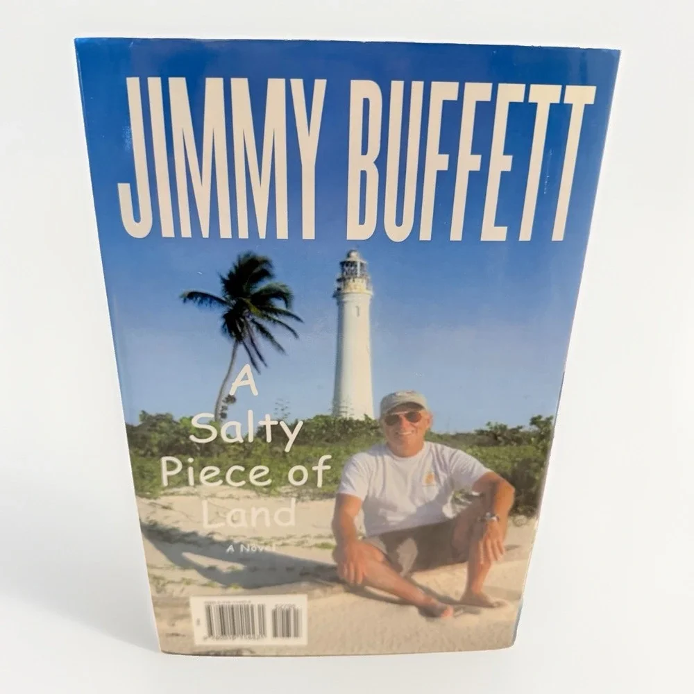 Jimmy Buffett A Salty Piece Of Land Hardcover Book 2004 First Editon HC DJ VTG